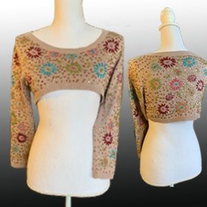 LePetit Paris Shrug Sweater in Plum – M